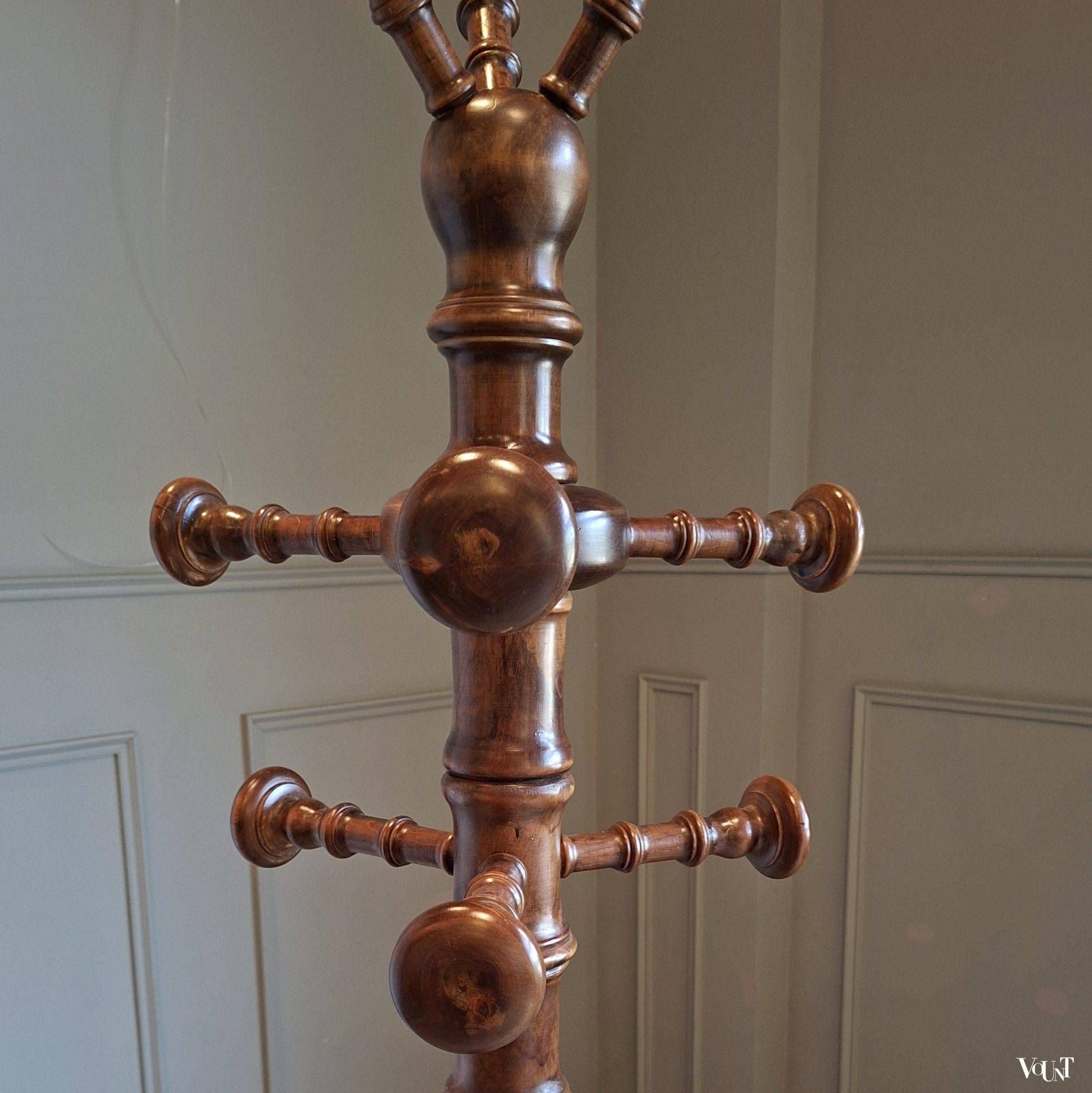 Faux bamboo standing coat rack, 1970s