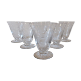 6 art deco wine glasses