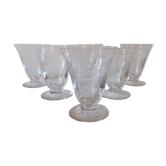 6 art deco wine glasses