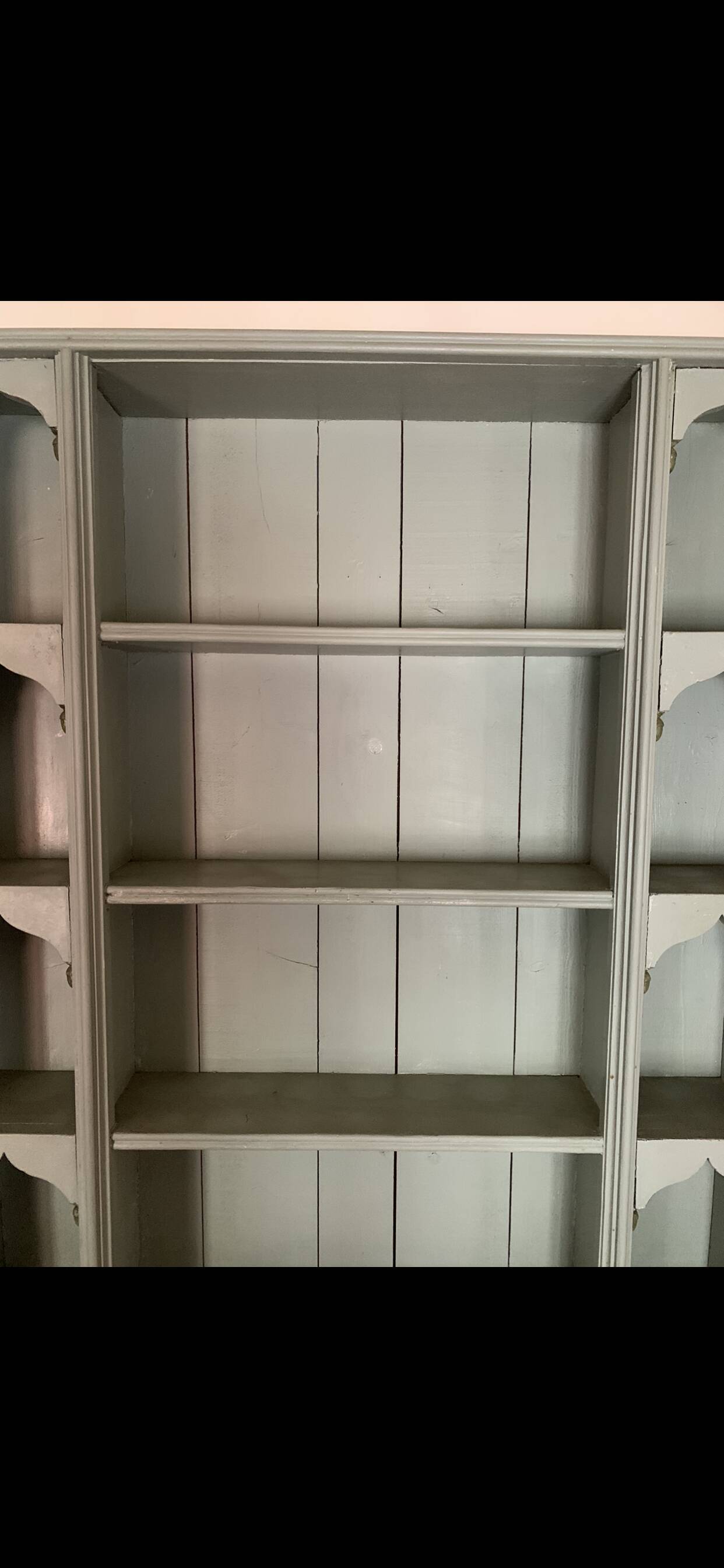 Painted wooden wall shelf