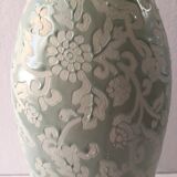 Contemporary decorative vase ceramic celadon green