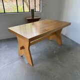 Table, mobilier de montagne en hêtre, 1950