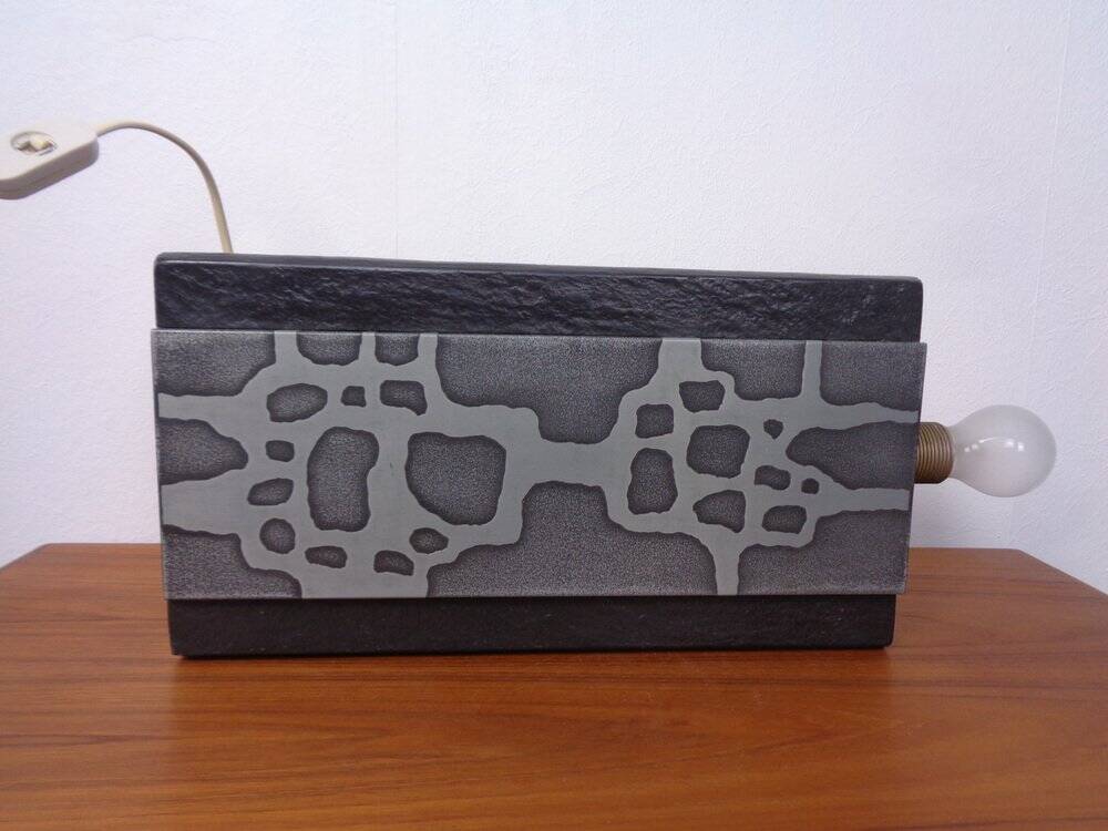 Brutalist table lamp from Temde, Switzerland, 1960s