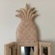 Miroir triptyque Art déco Ananas en bois sculpté