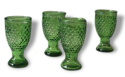 Art Deco 'green' (6) shot glasses