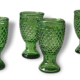 Art Deco 'green' (6) shot glasses