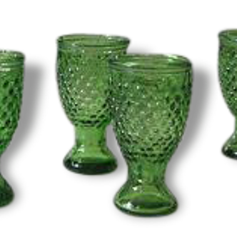 Art Deco 'green' (6) shot glasses
