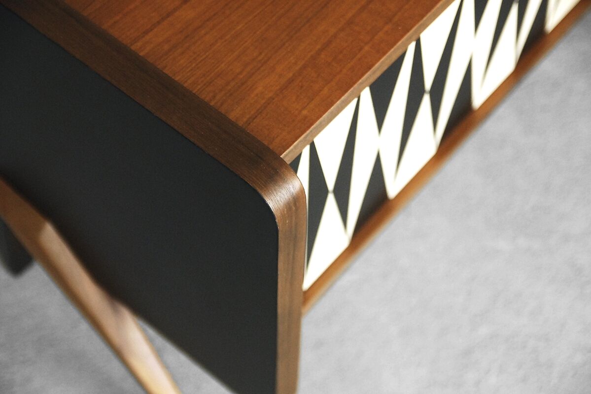 Norwegian teak vintage sideboard with pattern 1960 s