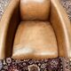 Fauteuil club vintage en cuir de mouton