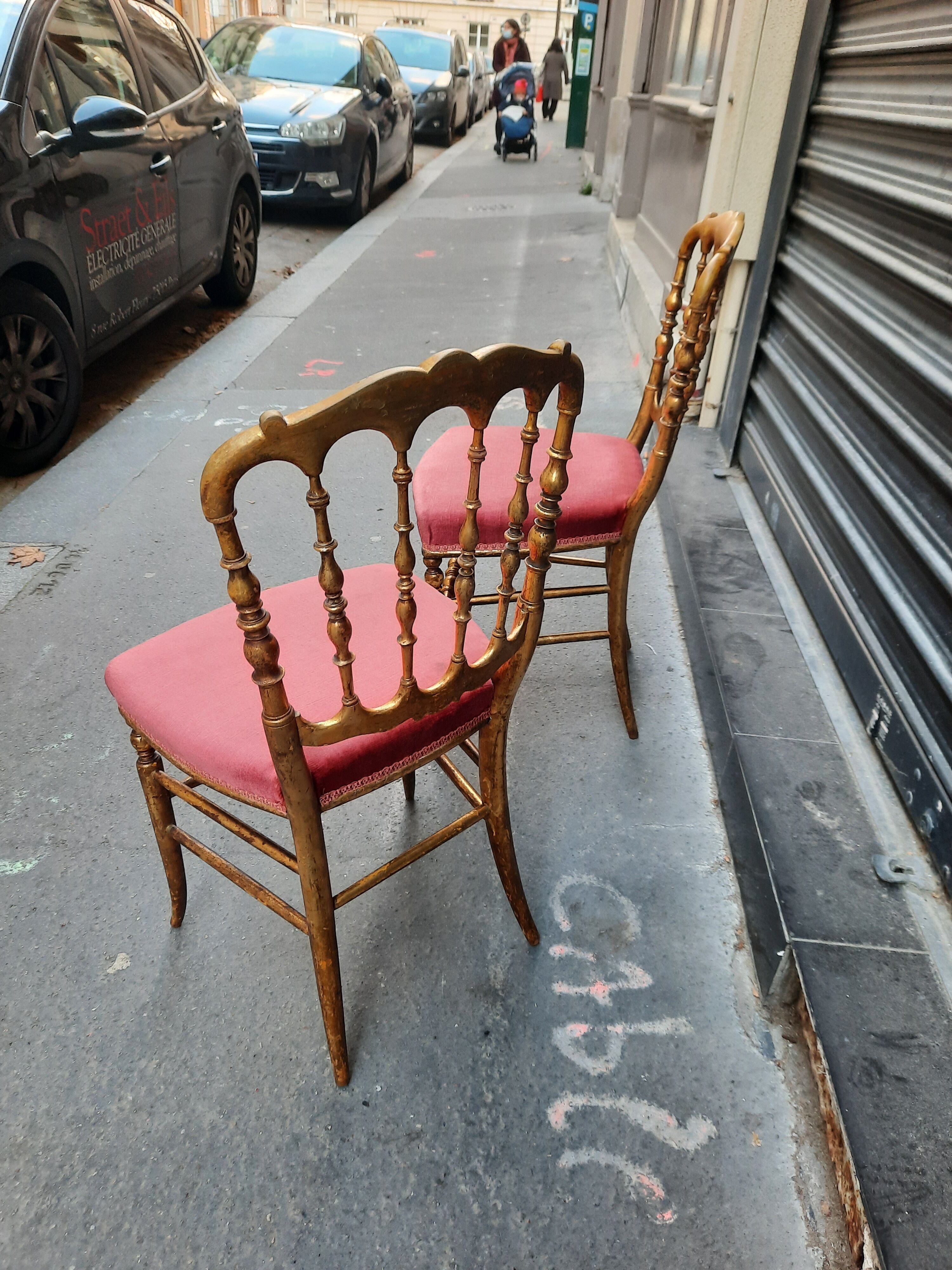 Pair of theatre chairs