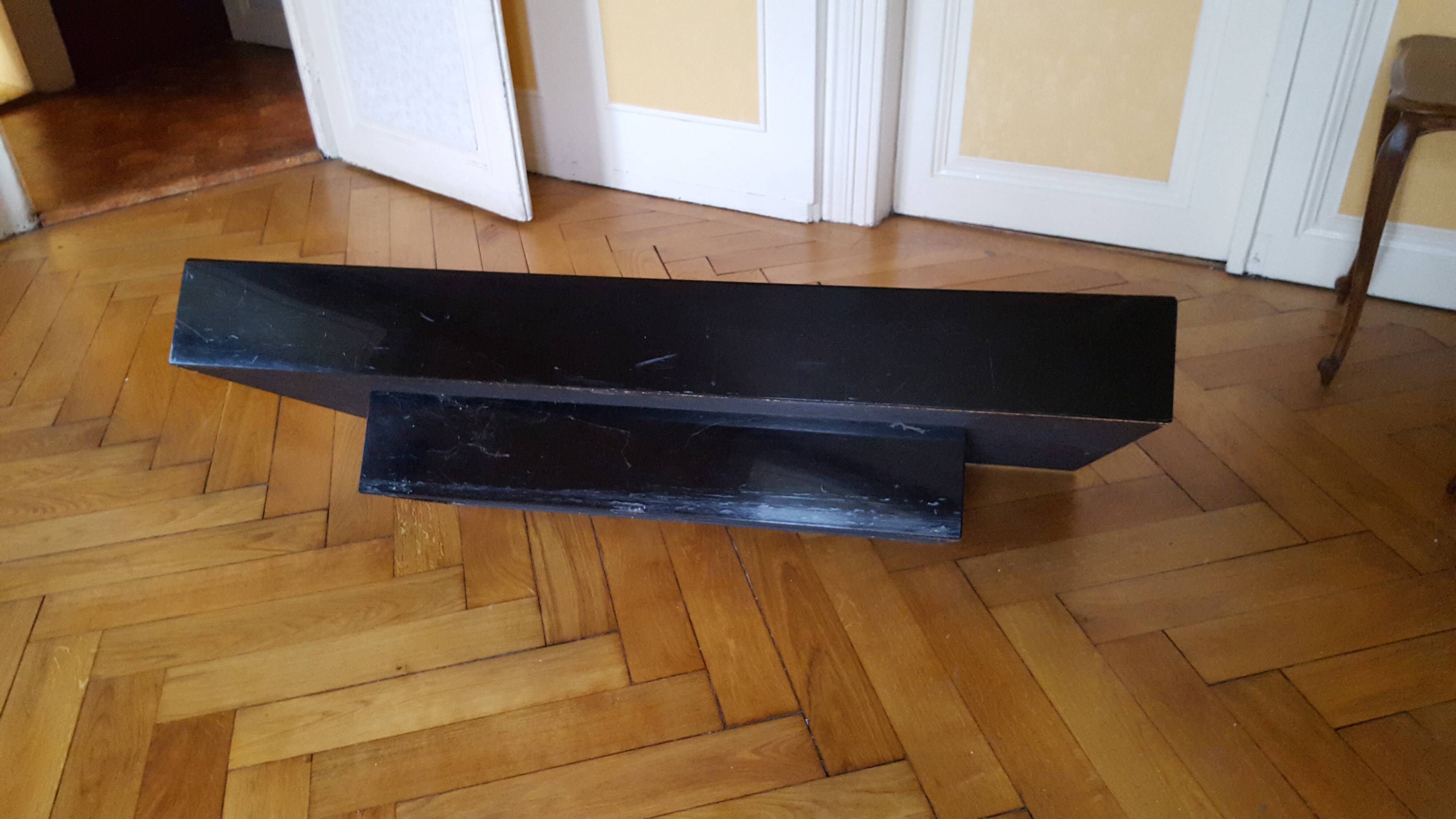 Vintage black lace-up table 70