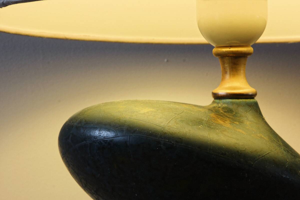 Ceramic pebble lamp by François Chatain