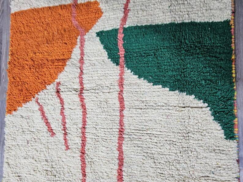 Tapis en laine coloré, tapis tribal 150/250cm