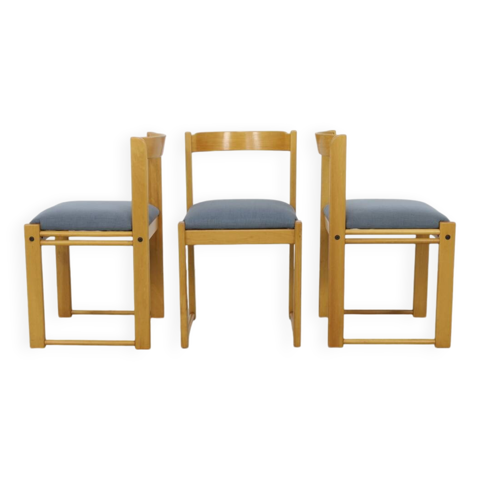 3x Dining Chair by Ibisco Reupholstered, 1970s