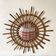 Sun mirror in rattan from the 60s-70s.