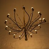 Lustre spirale en laiton style Sarfatti.