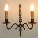 Pair of Double French Vintage Bronze Effect Metal Flemish Wall Lights