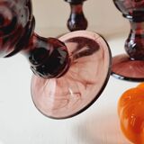 Set of 12 amethyst La Rochère glasses from Lyon