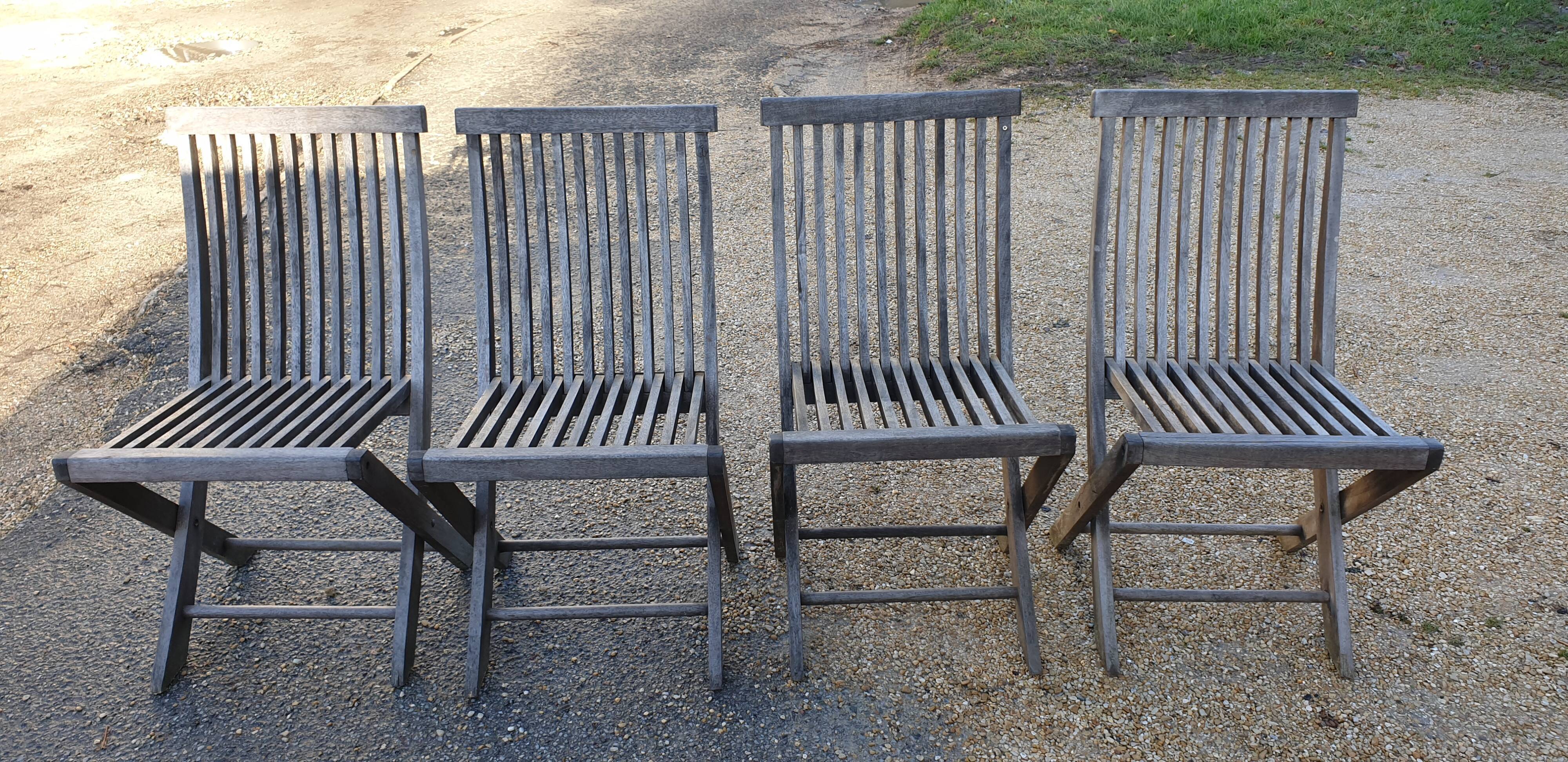 Teak comb chairs