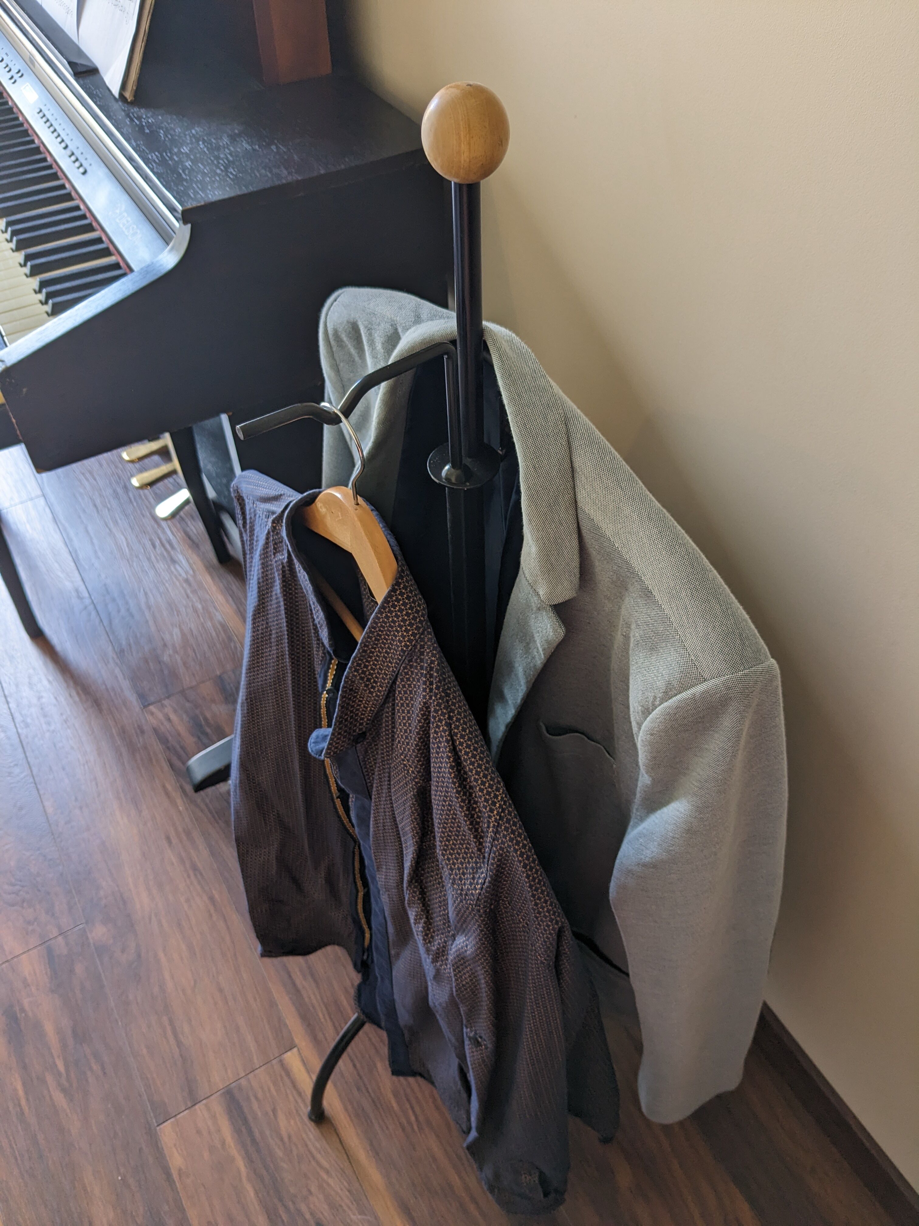 Vintage valet black and wood