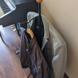 Vintage valet black and wood