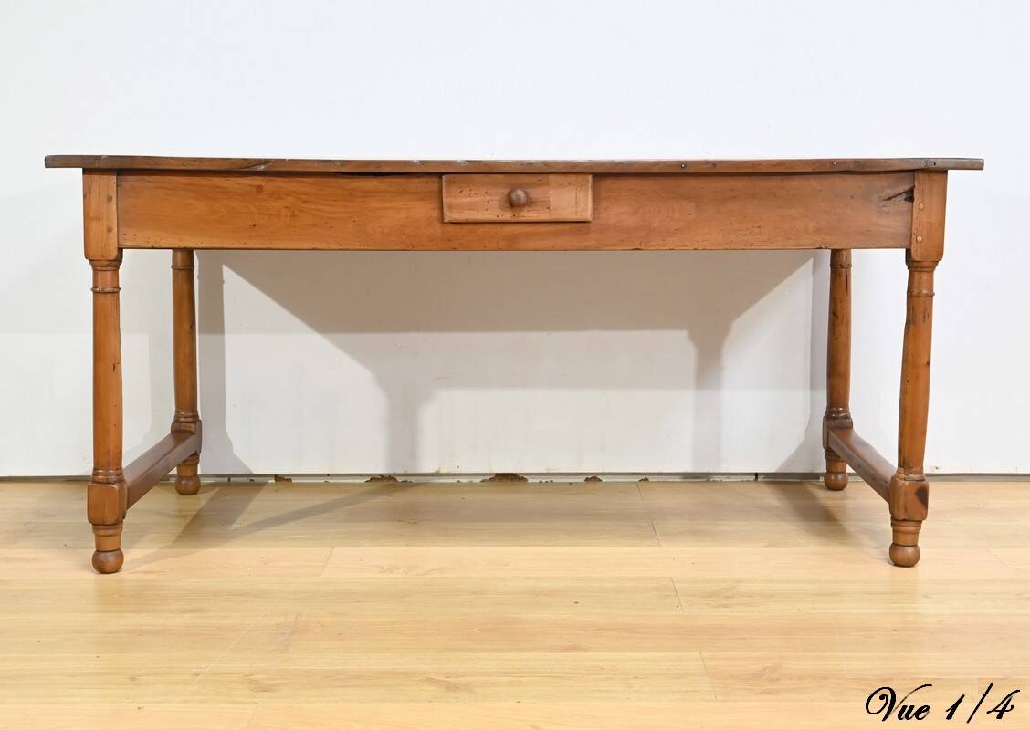Property Farm Table in Cherry, Louis XIV style – Early 19th century