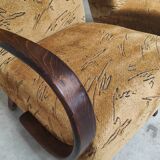 Pair of Art Deco H410 Type C armchairs by Jindrich Halabala for UP Zavody
