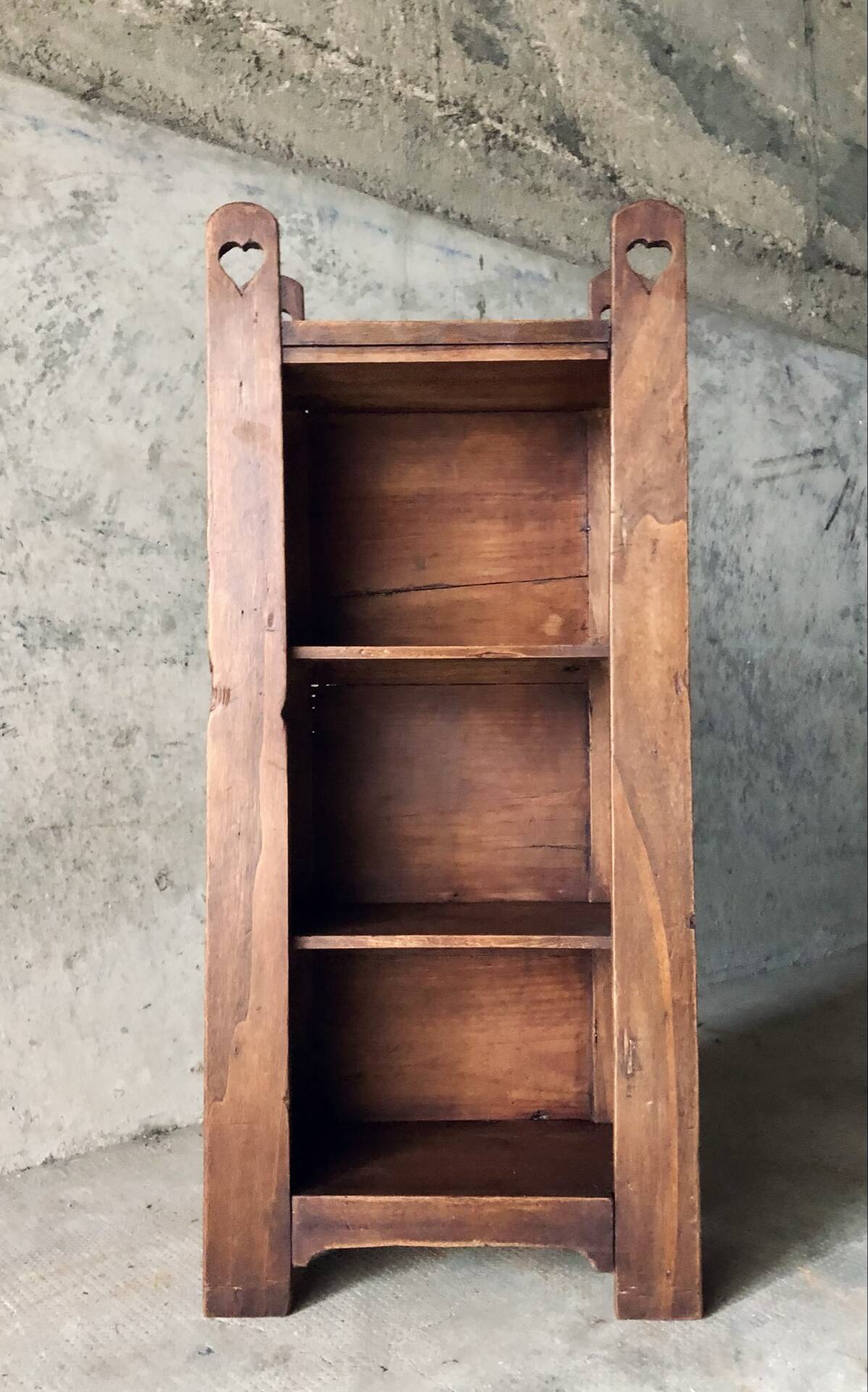 Petite Étagère Bibliothèque ancienne / Art Populaire