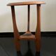 Art Deco, small, round oak side table. Amsterdamse school