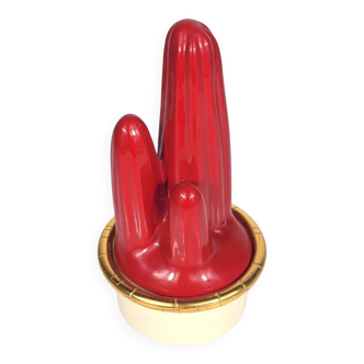 Cactus emaux de longwy - beige - gold and garnet - contemporary