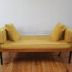 Daybed vintage 1960 chêne et rotin