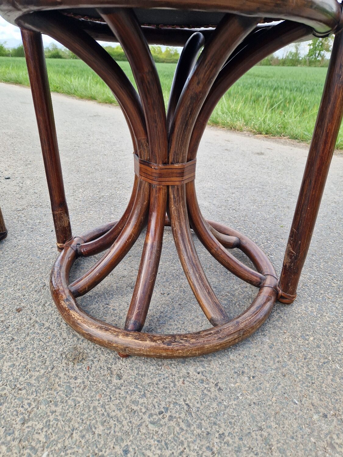 1970s bamboo living room set