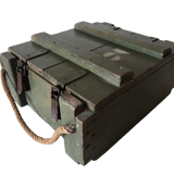 Green wooden chest ammunition box