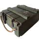 Caisse à munitions coffre en bois vert