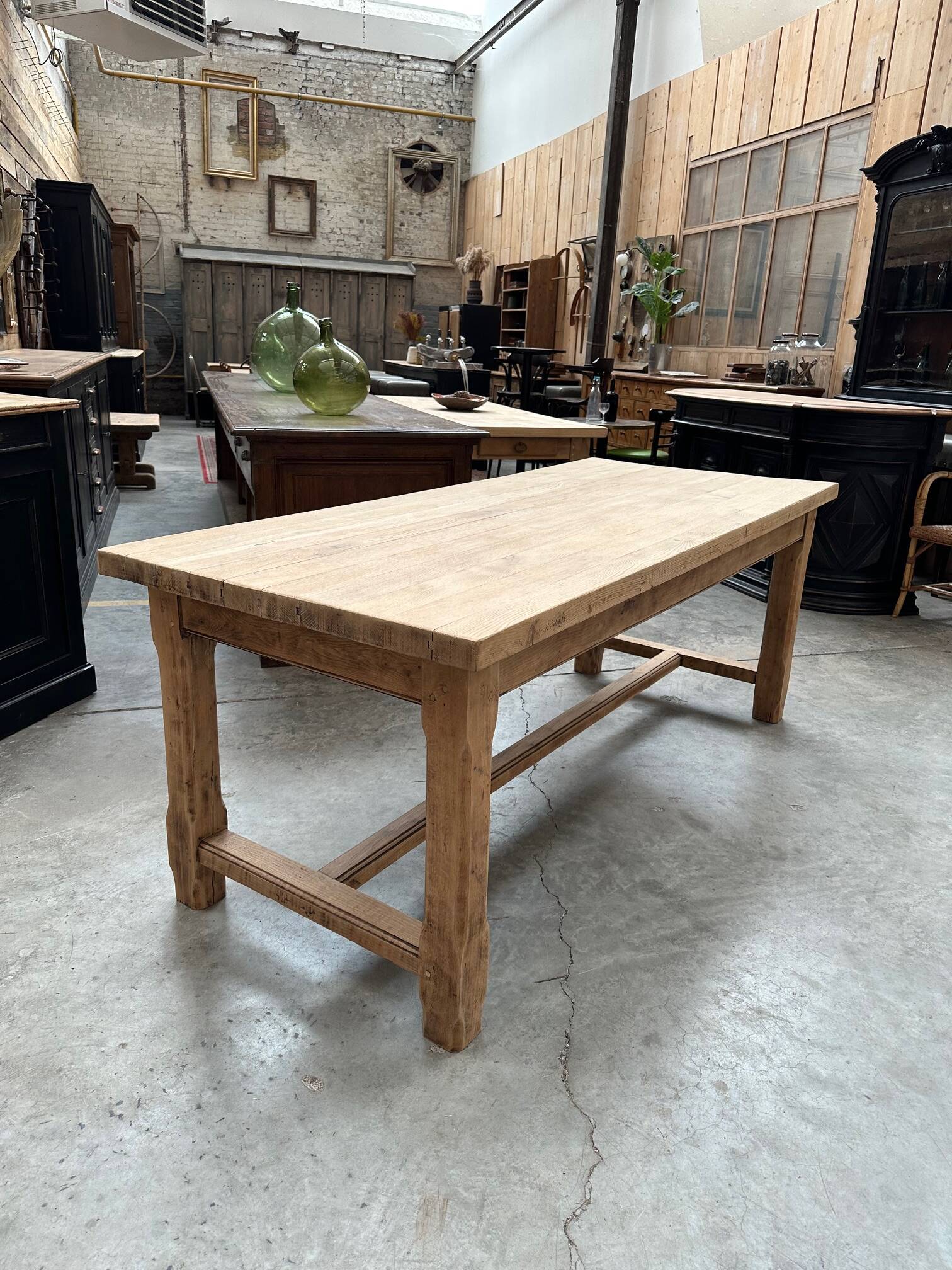 Solid oak farmhouse table