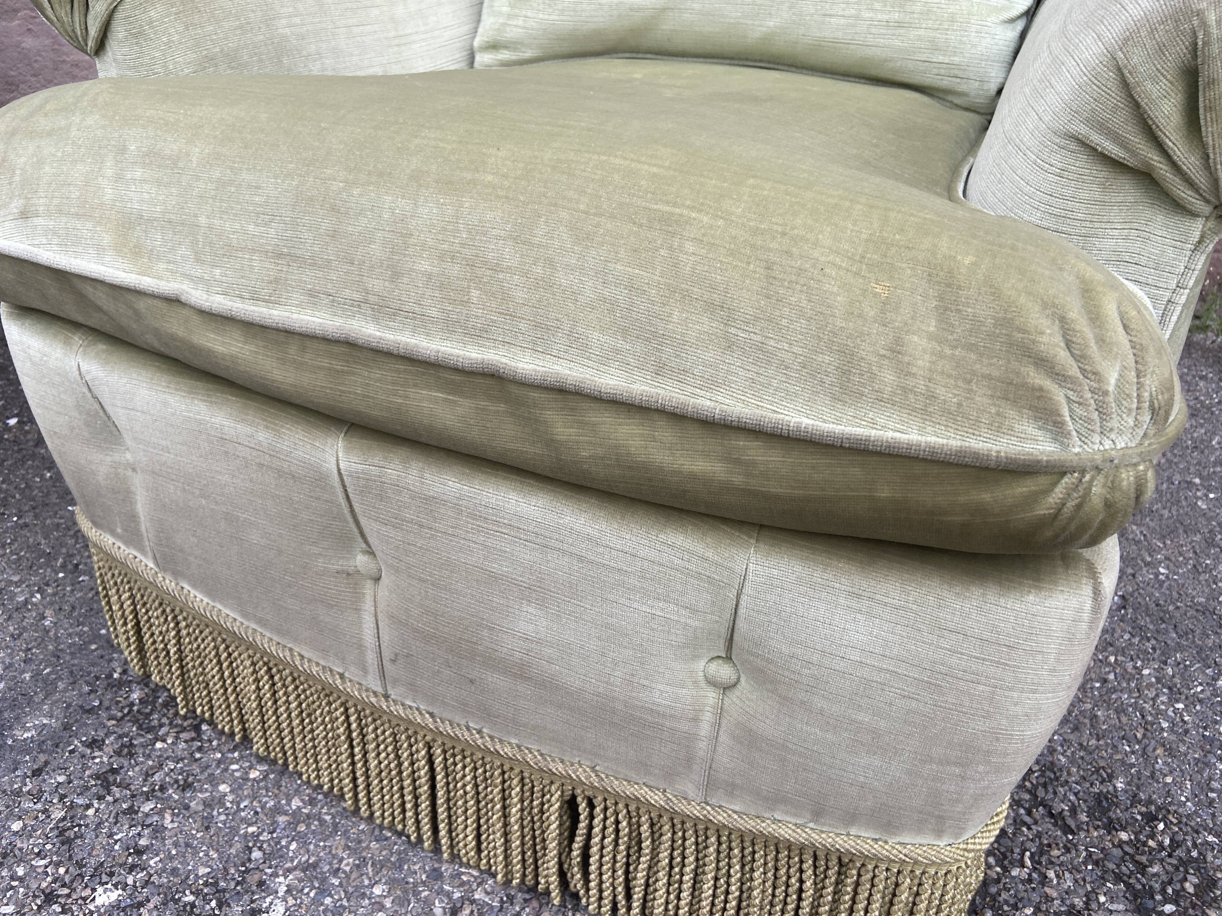 2 fauteuils de salon Lounge velours des années 1950