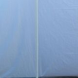 1960s metal parrot coat rack, white, tripod, 8 wooden balls