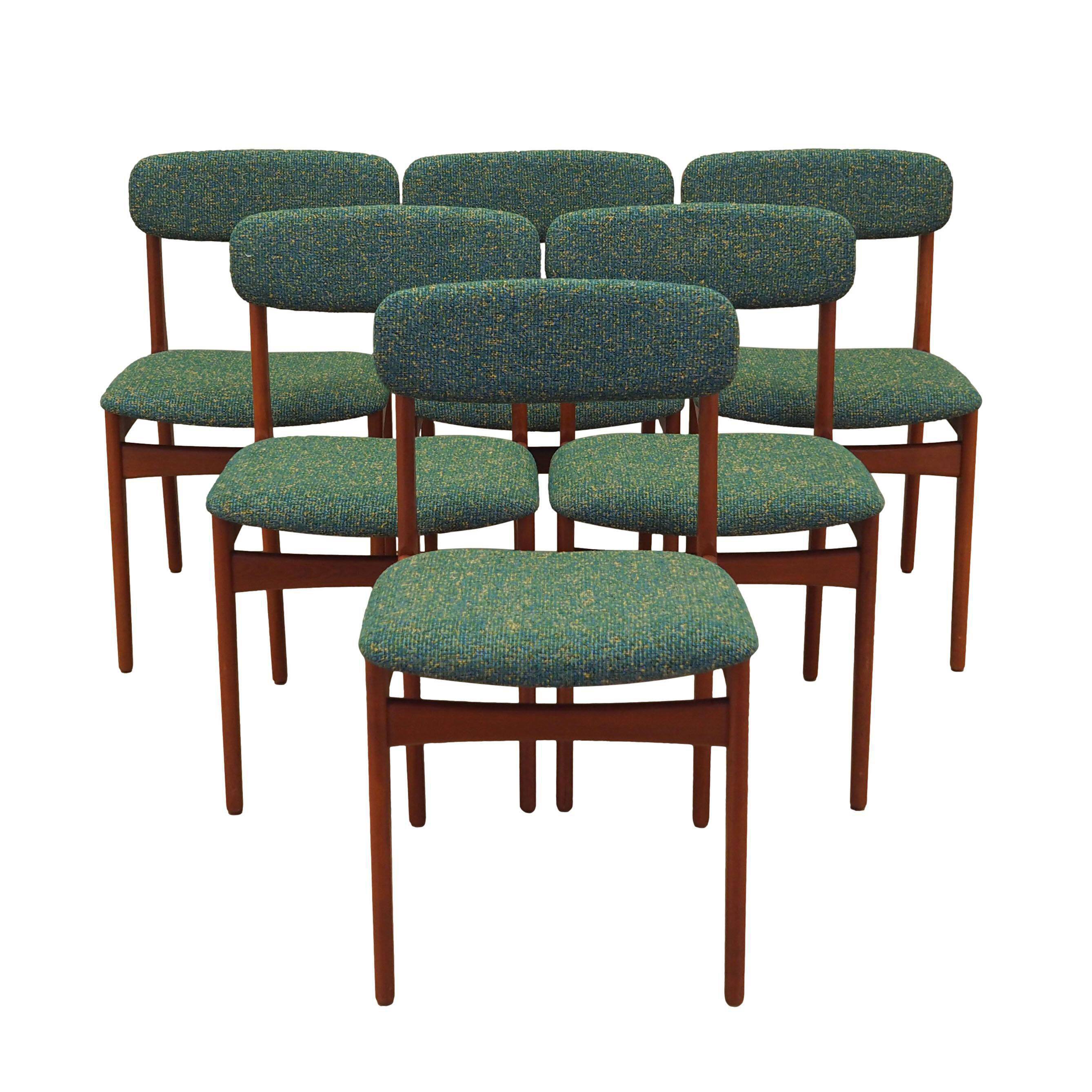 Set of six teak chairs, Danish design,  N. & K. Bundgaard Rasmussen