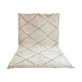 White/black berbere wool carpet  205x320cm