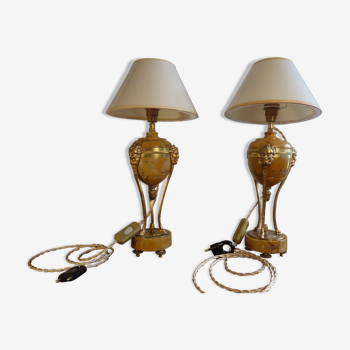 Pair of lamp-mounted cassolettes