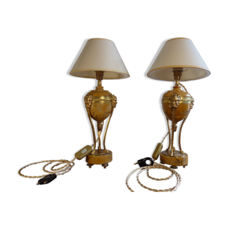 Pair of lamp-mounted cassolettes