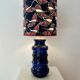 Large vase lamp from the 70s with expressive enamel and pagoda shape.