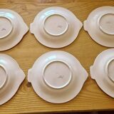 Set de 6 assiettes à poisson en faience de Longwy