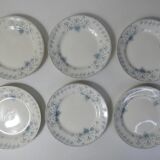 Terre de fer 6 assiettes plates Cyclamen