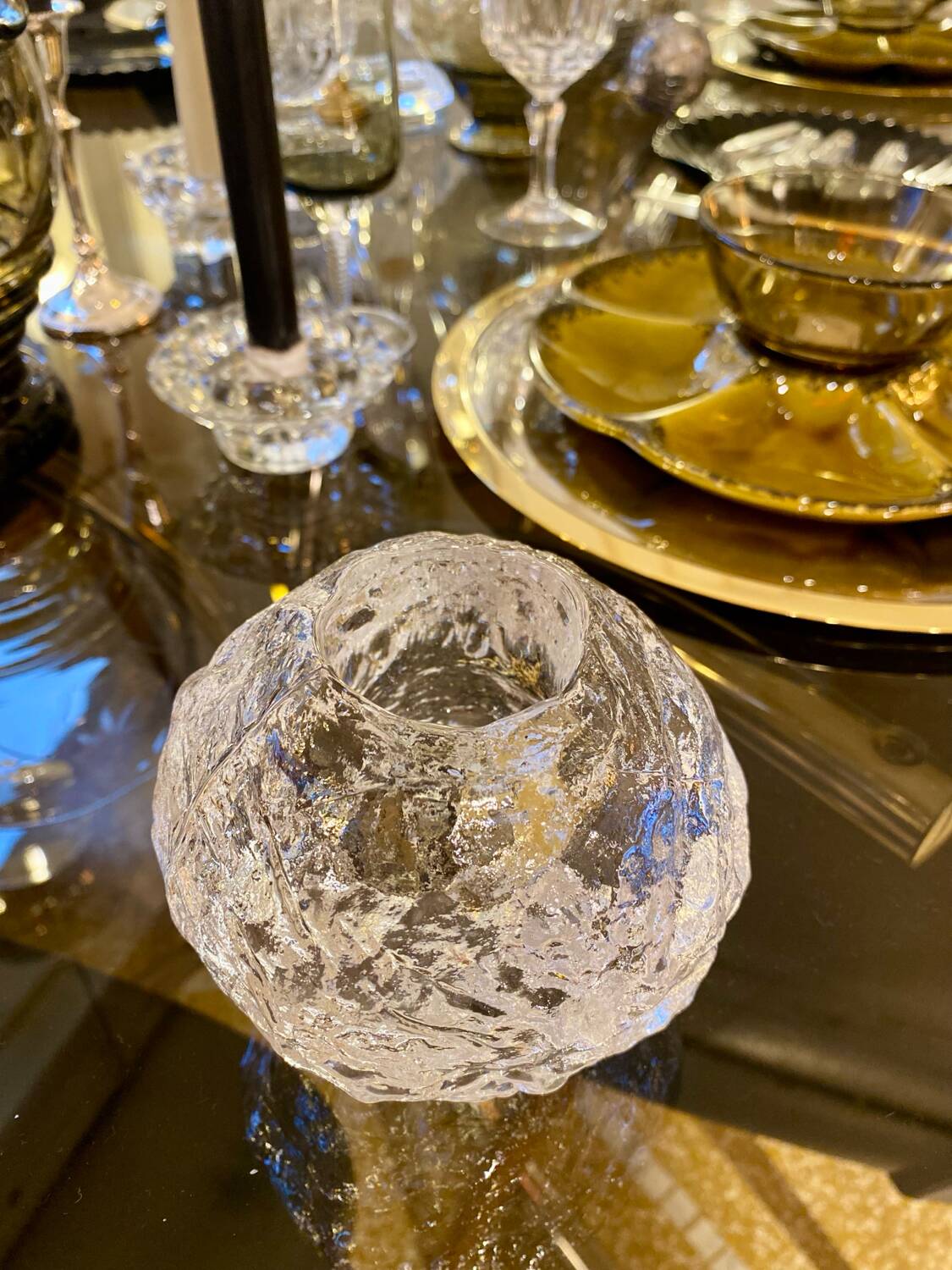 Snowball Candle Holder Ann Wärff for Kosta Boda, Sweden