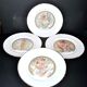 Limoges lot assiettes en porcelaine collection Mucha les heures du jour femme art nouveau