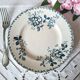 Mismatched antique ironstone dinner plates