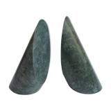 Serpentine marble bookends 1970's