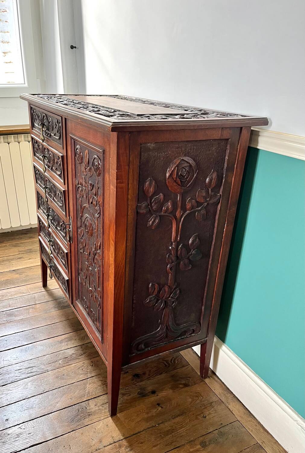 Victorian-era carved buffet