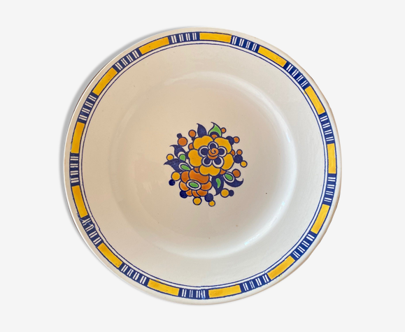 Assiette sur pied Frères Boch La Louvière
